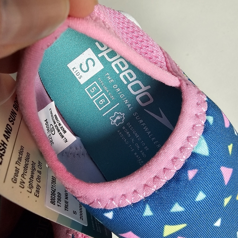 Speedo Infant Splash and Sun Water Shoes Small (5-6) NEW - Picture 4 of 8